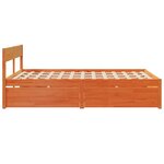 vidaXL Cadre de lit sans matelas cire marron 150x200cm bois pin massif
