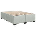 vidaXL Sommier à lattes de lit et matelas Gris clair 140x190cm Velours