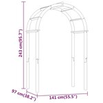 vidaXL Arche 141x97x243 cm Bois de pin massif imprégné
