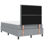 vidaXL Lit à sommier avec matelas gris clair 120x200 cm tissu