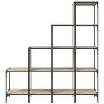 vidaXL Bibliothèque chêne sonoma 122x30x132cm bois ingénierie et métal