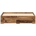 vidaXL Cadre de lit avec tiroirs Bois ancien Bois d'ingénierie