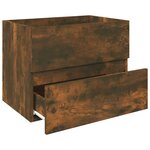 vidaXL Armoire de lavabo Chêne fumé 60x38 5x45 cm Bois d'ingénierie