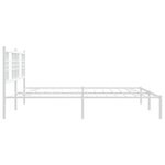 vidaXL Cadre de lit métal sans matelas et tête de lit blanc 183x213 cm