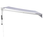 vidaXL Auvent rétractable automatique bleu et blanc 3x2 5 m