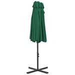 vidaXL Parasol d'extérieur et mât en aluminium 460 x 270 cm Vert