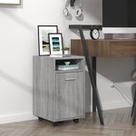 vidaXL Armoire appoint à roues Sonoma gris 33x38x60 cm