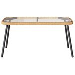 Ensemble de canapés de jardin 2 pièces avec coussins en poly rattan naturel