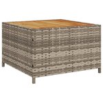 vidaXL Canapé de jardin avec table et coussins en forme de L gris