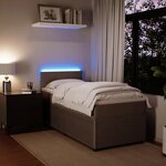 vidaXL Sommier à lattes de lit et matelas Gris clair 100x200cm Velours