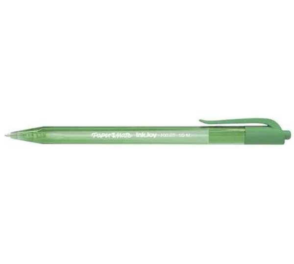 Stylo à bille InkJoy Rétractable 100 RT Pointe moyenne Vert PAPER MATE