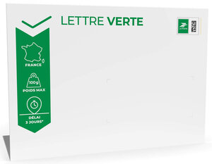 Prêt-à-Poster - Lettre Verte - 100g - Format C5 - Enveloppe à l'unité