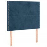 vidaXL Sommier à lattes de lit avec matelas Bleu foncé 90x190 cm