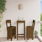 vidaXL Tabourets lot de 2 marron miel 40x48 5x115 5 cm bois massif pin