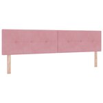 Tête de lit vidaXL en velours rose capitonnée de 200 cm