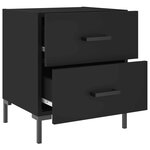 vidaXL Tables de chevet 2 Pièces noir 40x35x47 5 cm bois d’ingénierie