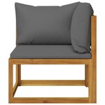Salon de jardin meuble d'extérieur ensemble de mobilier 6 pièces avec coussin bois d'acacia solide 02_0016620