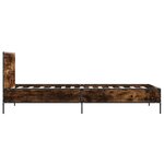 vidaXL Cadre de lit sans matelas chêne fumé 75x190 cm