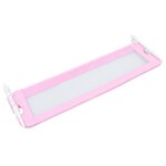vidaXL Barrière de sécurité de lit d'enfant Rose 120x42 cm Polyester