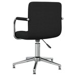 vidaXL Chaise pivotante de salle à manger Noir Tissu