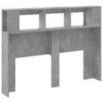 vidaXL Tête de lit à LED gris béton 140x18 5x103 5cm bois d'ingénierie