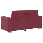 vidaXL Ensemble de Canapés 2 Pièces avec Coussins Rouge Vin Tissu