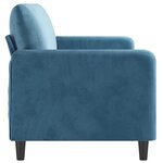 vidaXL Canapé à 3 places Bleu 180 cm Velours