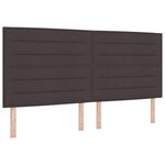 vidaXL Lit à sommier avec matelas et banc Marron Foncé 200x200 cm Tissu