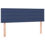 vidaXL Tête de lit à LED Bleu 144x5x78/88 cm Tissu