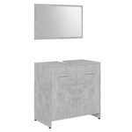 vidaXL Meubles de salle de bain Gris béton Bois d'ingénierie