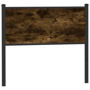 vidaXL Tête de lit chêne fumé 107 cm bois d'ingénierie et acier