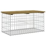 vidaXL Banc de jardin design gabion 83x44x42 cm bois de pin imprégné