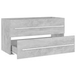 vidaXL Ensemble de meubles de salle de bain 2 Pièces Gris béton Aggloméré