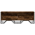 vidaXL Meuble TV chêne fumé 122x34x41 cm bois d'ingénierie