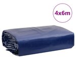 vidaXL Bâche bleu 4x6 m 650 g/m²