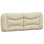 vidaXL Cadre de lit avec LED sans matelas crème 180x200 cm tissu