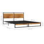 vidaXL Cadre de lit sans matelas métal 160x200 cm