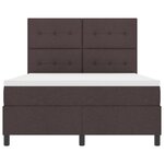 vidaXL Lit à ressorts avec matelas gris foncé 140x200 cm Tissu