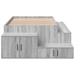 vidaXL Cadre de lit de rangement Gris Sonoma 90x200 cm