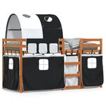 vidaXL Lit superposé sans matelas 90x200 cm bois de pin massif