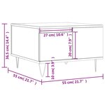vidaXL Table basse sonoma gris 55x55x36 5 cm bois d'ingénierie