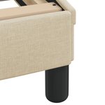 vidaXL Cadre de lit sans matelas crème 160x200 cm tissu