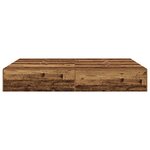 Cadre de lit de rangement vidaXL en bois ancien 135x190 cm
