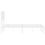 vidaXL Cadre de lit métal sans matelas et tête de lit blanc 120x190 cm