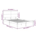 vidaXL Cadre de lit sans matelas blanc 120x190 cm bois massif