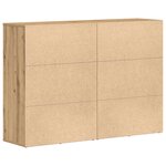 vidaXL Buffets 2 Pièces Chêne Artisan 60x31x84 cm Bois d'ingénierie