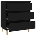 vidaXL Buffet Noir 60x35x70 cm Bois d'ingénierie