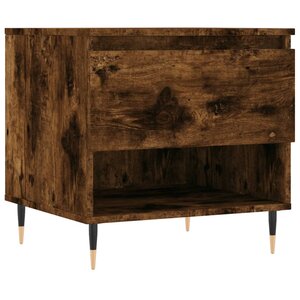 vidaXL Table basse chêne fumé 50x46x50 cm bois d'ingénierie