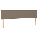 vidaXL Sommier à lattes de lit avec matelas taupe 120x190 cm tissu