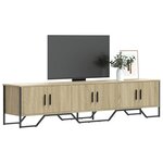 vidaXL Meuble TV chêne sonoma 180x34x41 cm bois d'ingénierie